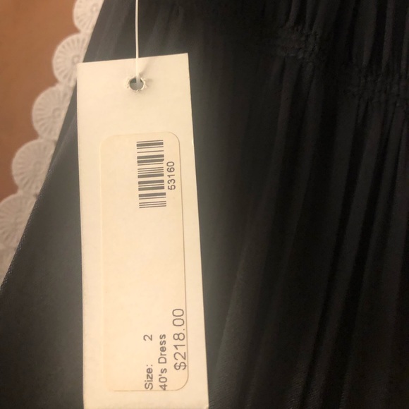 Trashy Diva 1940s Black Satin Dress NWOT Repost - Picture 6 of 7